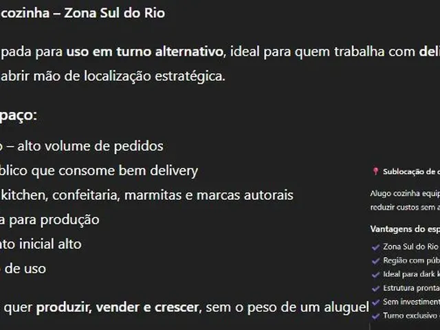 Imagem: Sublocação de Cozinha para Delivery