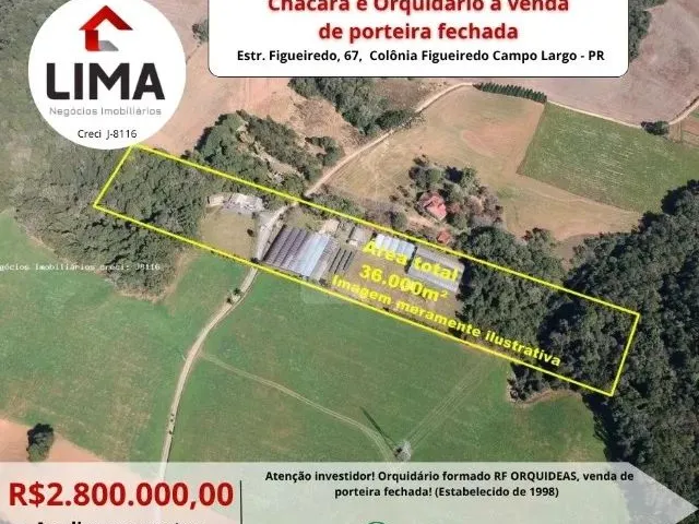 Imagem: Chácara 36.000M² Formada com Orquidário