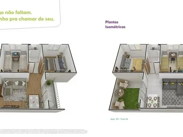Imagem 3: Apartamento À Venda em Cuiabá Chapada das Brisas 2 Quartos 1 Vaga Ribeirão do Lipa Mt