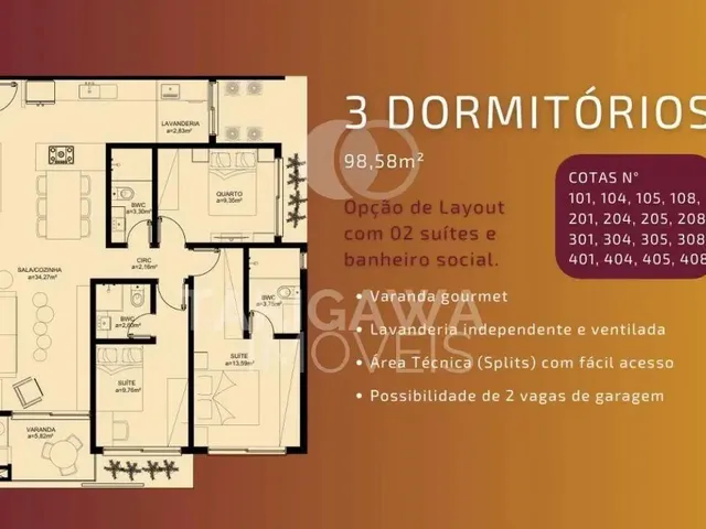 Imagem 3: Apartamento para Venda em Florianópolis, Jurerê, 3 Dormitórios, 3 Suítes, 3