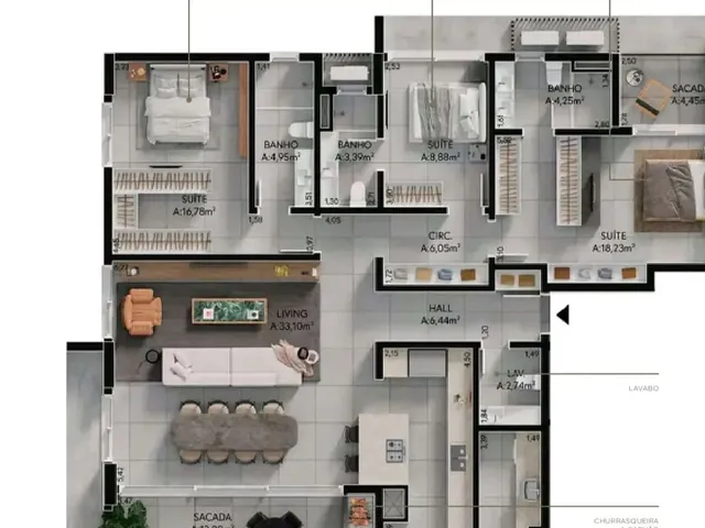 Imagem 16: Imóvel para Venda Possui 160 Metros Quadrados com 3 Quartos em Gávea - Uberlândia - Mg