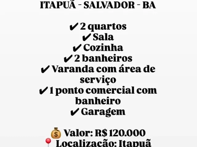 Imagem: Vendo Casa em Itapuã