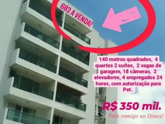 Imagem: O apartamento possui 4 Dormitórios, 2 Suítes, 3