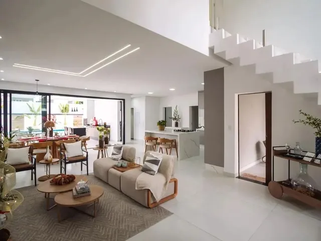 Imagem: A casa em condomínio possui 4 Dormitórios, 3 Suítes, 1