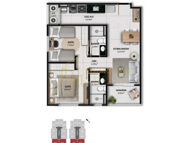 Imagem 5: Apartamento com 2 Suítes em Coqueiral de Itaparica: Conforto e Lazer Completo!