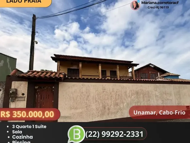 Imagem: Casa Lado Praia 4 Quartos em Unamar (Tamoios)