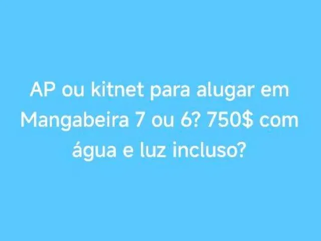 Imagem: Ap Ou Kitnet Alguma para Alugar