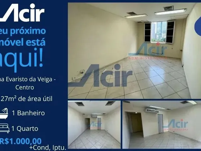 Imagem: Studio de 27 M² por R$ 1.000/Mês - Centro