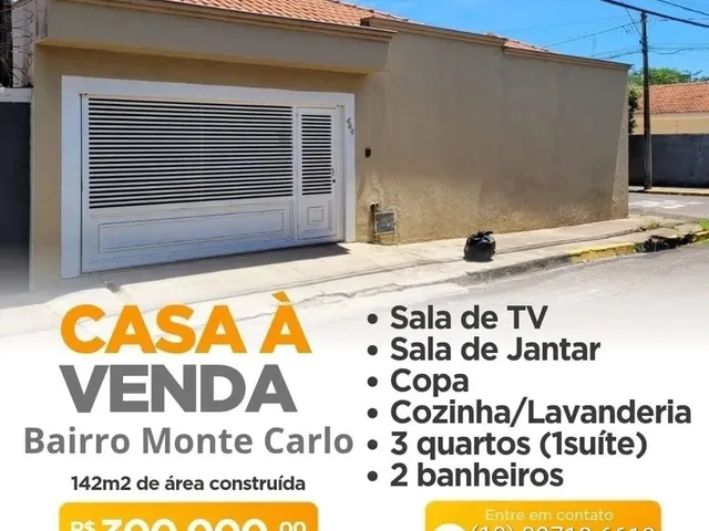 Imagem: Casa a Venda Bairro Monte Carlos