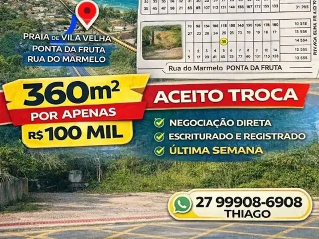 Imagem: Lotes À Venda no Balneário Ponta da Fruta
