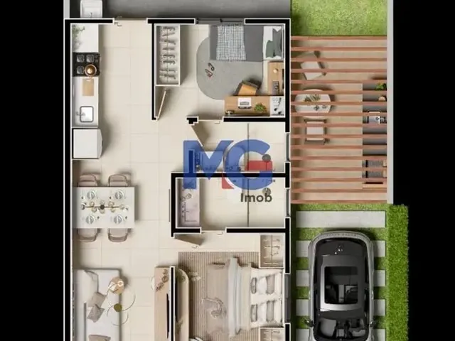 Imagem 2: Casa com 65,05M² com 02 Quartos no Bairro Pacheco - Caucaia -Ce