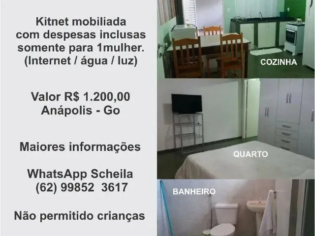 Imagem: Kitnet Mobiliada com Despesas Inclusas Somente