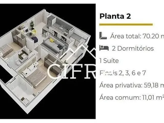 Imagem 8: Apartamento - Venda - 02 Dormitórios - 59M2 - Estrada Blumenau - Spazio Vitta Residence