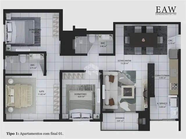 Imagem 11: Apartamento 3 Quartos em Camboriú