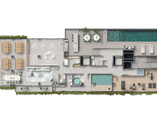 Imagem: O apartamento na cobertura possui 4 Dormitórios, 4