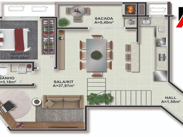 Imagem 9: Apartamento a Venda com 2 Dormitórios Itacorubi Florianópolis