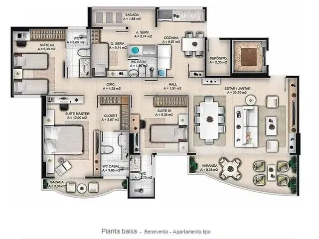 Imagem 8: Imóvel para Venda Tem 142 Metros Quadrados com 4 Quartos em Fátima - Fortaleza - Ce