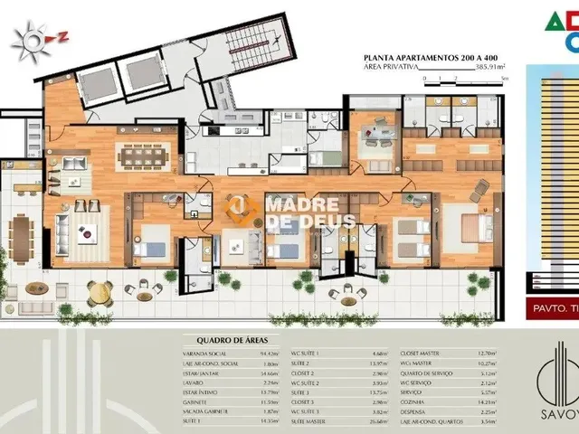 Imagem 8: Edifício Savoy Luxo, Exclusividade e Sofisticação no Meireles 385M² 4 Suítes