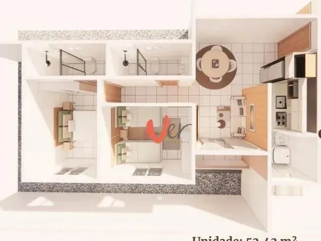 Imagem 15: Apartamento com 2 Dormitórios À Venda, 52 M² por R$ 199.999,99 - Pedras - Fortaleza/Ce