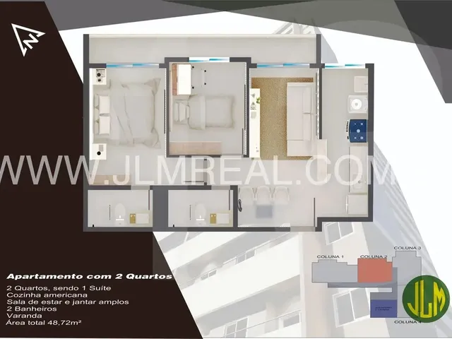 Imagem 3: Residencial Dom Casmurro, Bairro Damas, Nascente, 50 e 57M², 2 e 3 Quartos, 2 Vagas