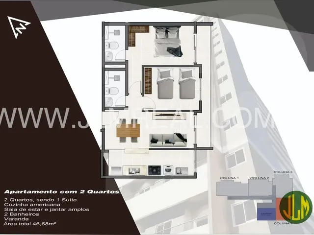 Imagem 11: Residencial Dom Casmurro, Bairro Damas, Nascente, 50 e 57M², 2 e 3 Quartos, 2 Vagas