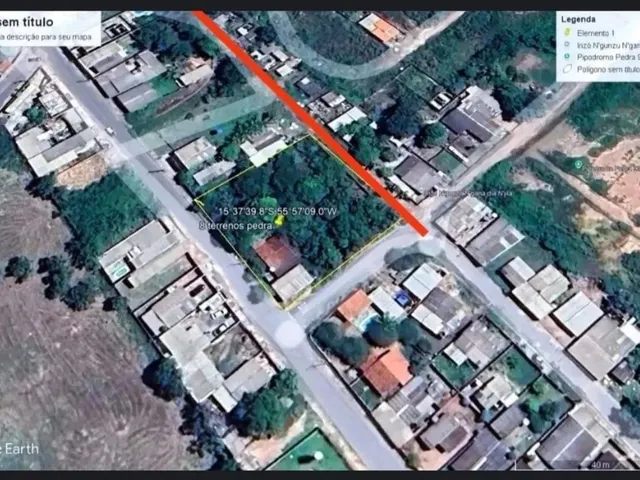 Imagem: O terreno possui 10m² de Área e está localizado em Pedra