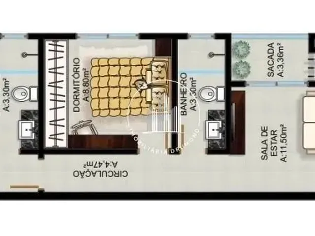 Imagem 3: Apartamento 90M² com 3 Quartos e Suíte em Flor de Nápolis