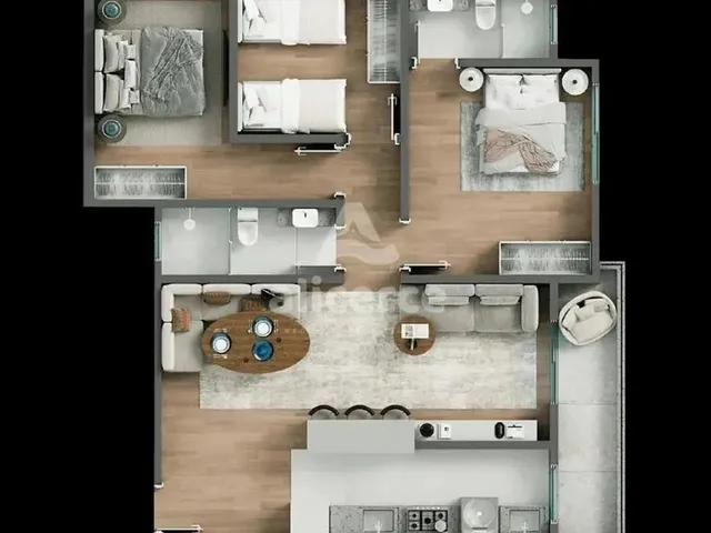 Imagem 5: Apartamento À Venda com 2 Quartos 1 Suíte, 66,62M² em Centro Biguaçu