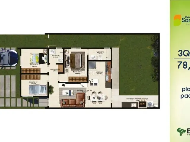 Imagem 4: Ilha de Santorini, Casa com 3 Quartos(1 Suíte) + Mobiliada