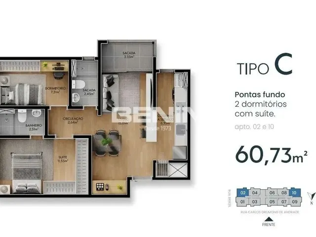 Imagem 6: Venda de Apartamento em Canoas-Rs, Bairro Centro com 68.54M² Área Const. Venda De