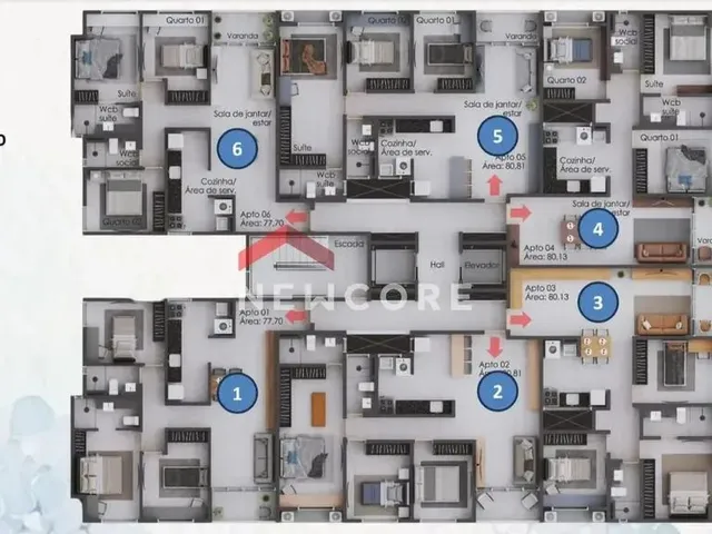 Imagem 2: Apartamento em Rua Otávio Novais - Poço - Cabedelo/Pb