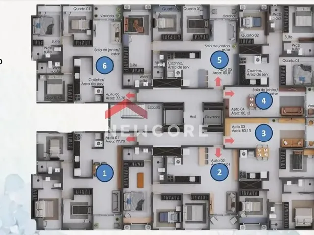 Imagem 3: Apartamento em Rua Otávio Novais - Poço - Cabedelo/Pb