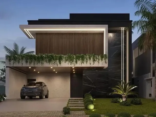 Imagem: A casa possui 4 Dormitórios, 3 Suítes, 5 Banheiros, 4