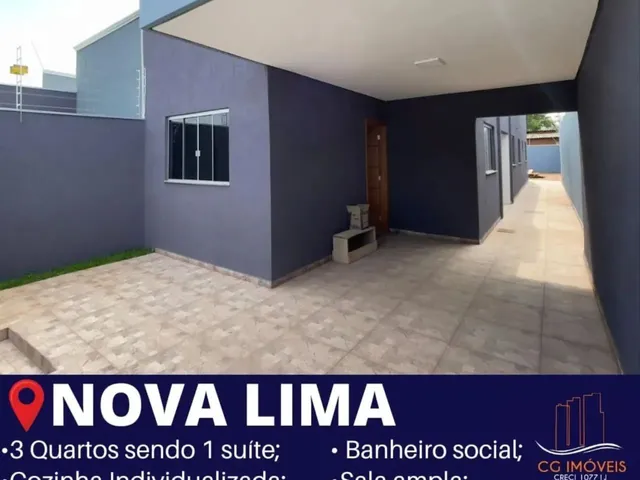 Imagem 1: Casa Á Venda com 3 Quartos Sendo 1 Suíte no Nova Lima em Campo Grande - Ms