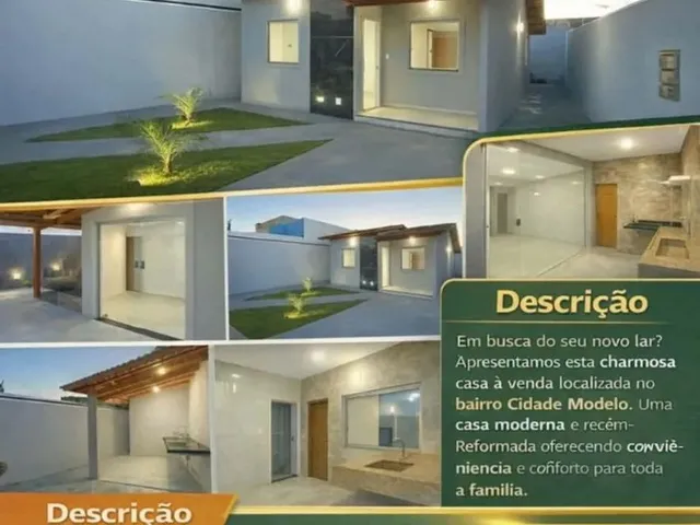 Imagem: Casa Moderna 3/4 com Suíte e Gourmet