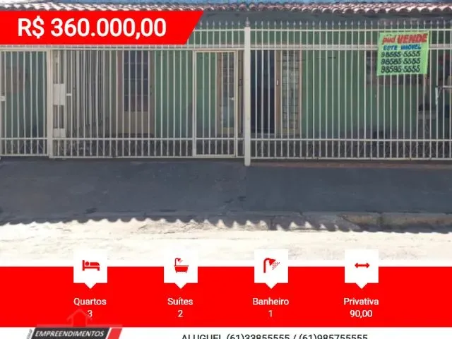 Imagem: Vende Se Casa Quadra 1 Conjunto C Setor