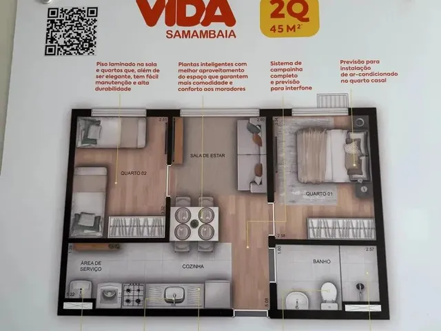 Imagem 3: Imóvel para Venda Tem 45 Metros Quadrados com 2 Quartos em Samambaia Norte - Brasília