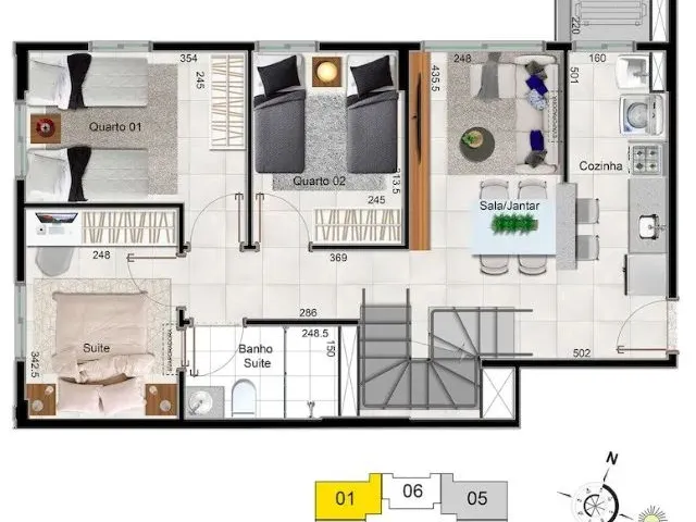 Imagem 3: Ry. Apartamento 3 Qtos na Samambaia Norte - Entrada Facilitada - Sinal 54.196,57