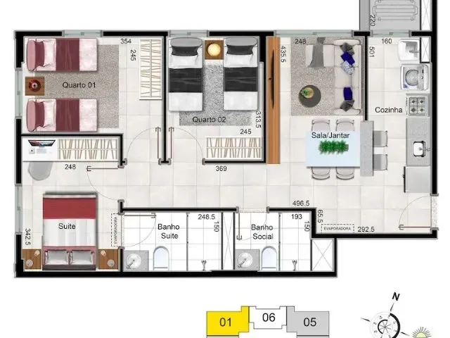 Imagem 2: Ry. Apartamento 3 Qtos na Samambaia Norte - Entrada Facilitada - Sinal 54.196,57