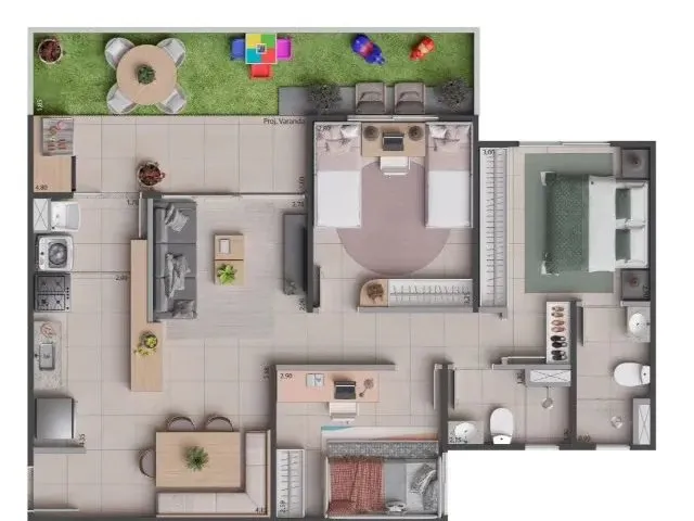 Imagem 2: Amazon Boulevard Prime, 2 Quartos, Municipal