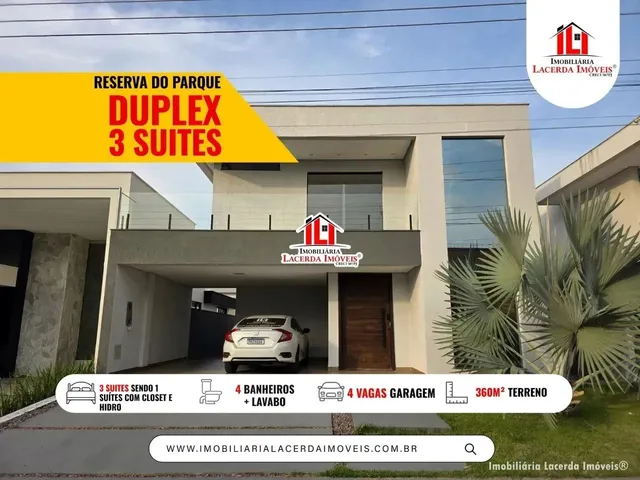 Imagem: Casa Duplex N0 Reserva do Parque com 3 Suítes