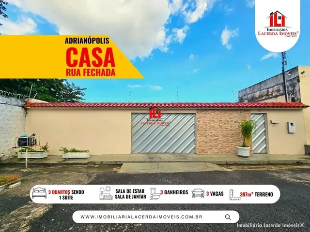 Imagem 15: Casa Térrea com 3 Qts (1 Suíte) no Adrianópolis/ Piscina com Cascata/ 3 Vagas