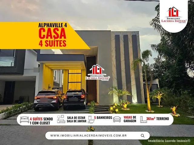 Imagem: Casa no Alphaville 4 com 4 Suítes Semimobiliada