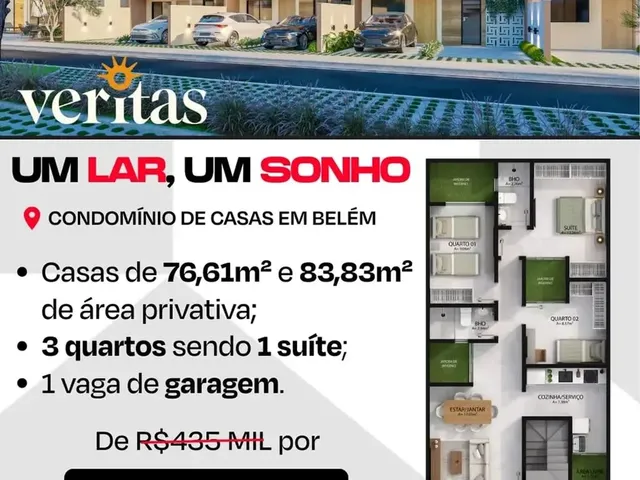 Imagem: Condominio de Casas 3 Quartos em Belem