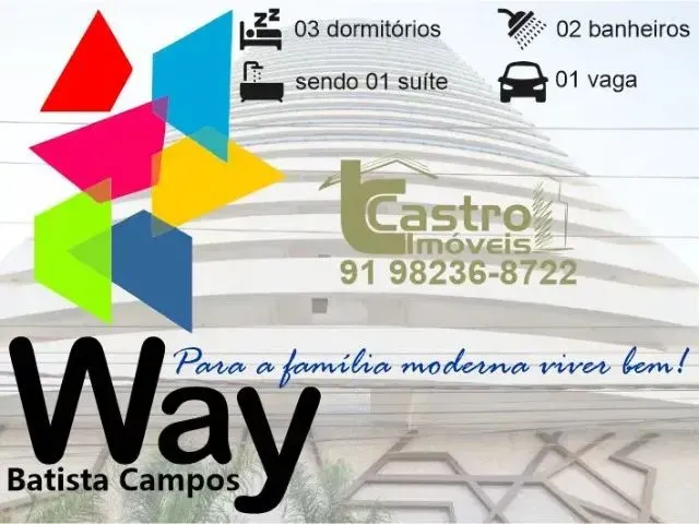 Imagem 1: Edifício Way Batista Campos. 3/4. 1 Ou 2 Vagas. W246