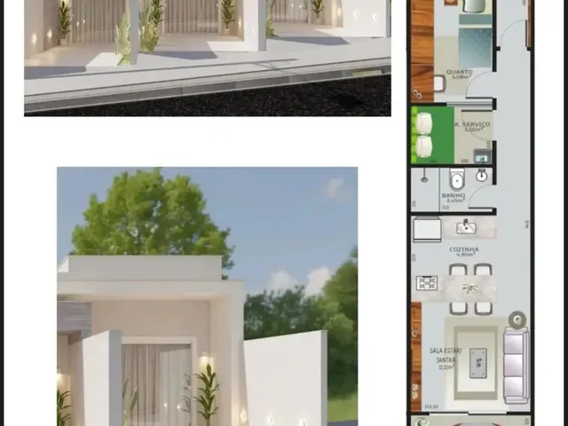 Imagem: Casa 2 Quartos Minha Casa Minha Vida