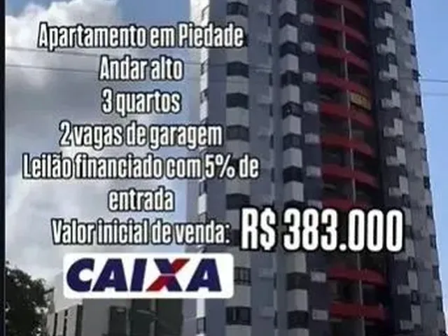 Imagem: Apartamento com 3 Quartos em Piedade R$383