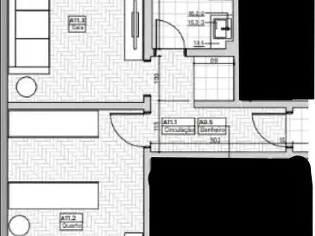 Imagem 2: Apartamento de 1 Quarto, 43,2M², no Edifício Aurora Mercês, Curitiba