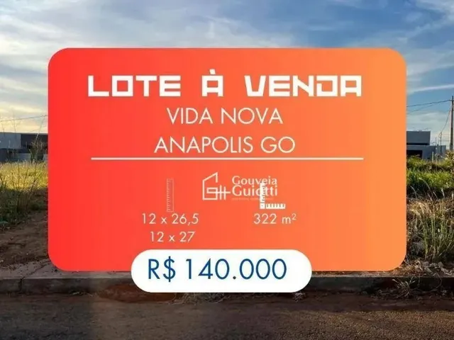 Imagem: Lote no Residencial Vida Nova, Anapolis