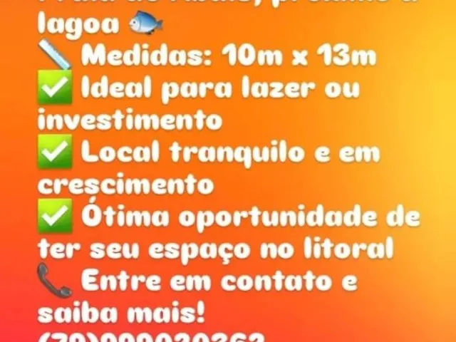 Imagem 1: Terreno Próximo a Lagoa dos Tambaquis